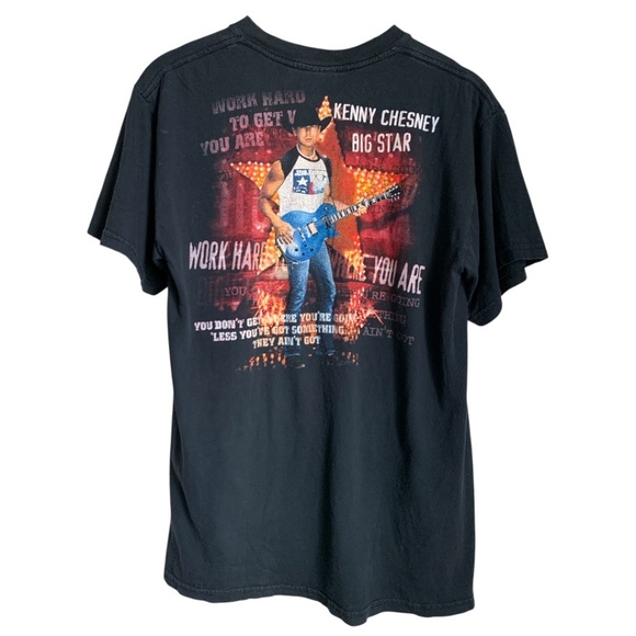 Vintage Y2K Kenny Chesney Concert Tee Sz Medium 2003 Big Star Concert T-Shirt - Picture 5 of 11